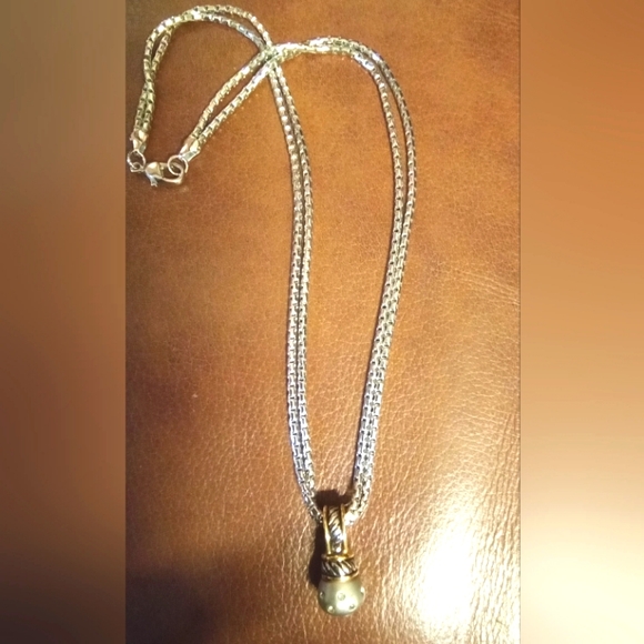 Source Unknown Jewelry - Drop faux pearl necklace